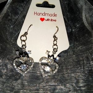 Heart shiny earrings!